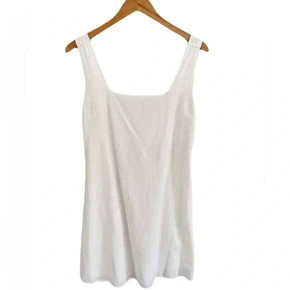 Japna | Dresses | Japna White Linen Tank Dress Classic Medium | Poshmark